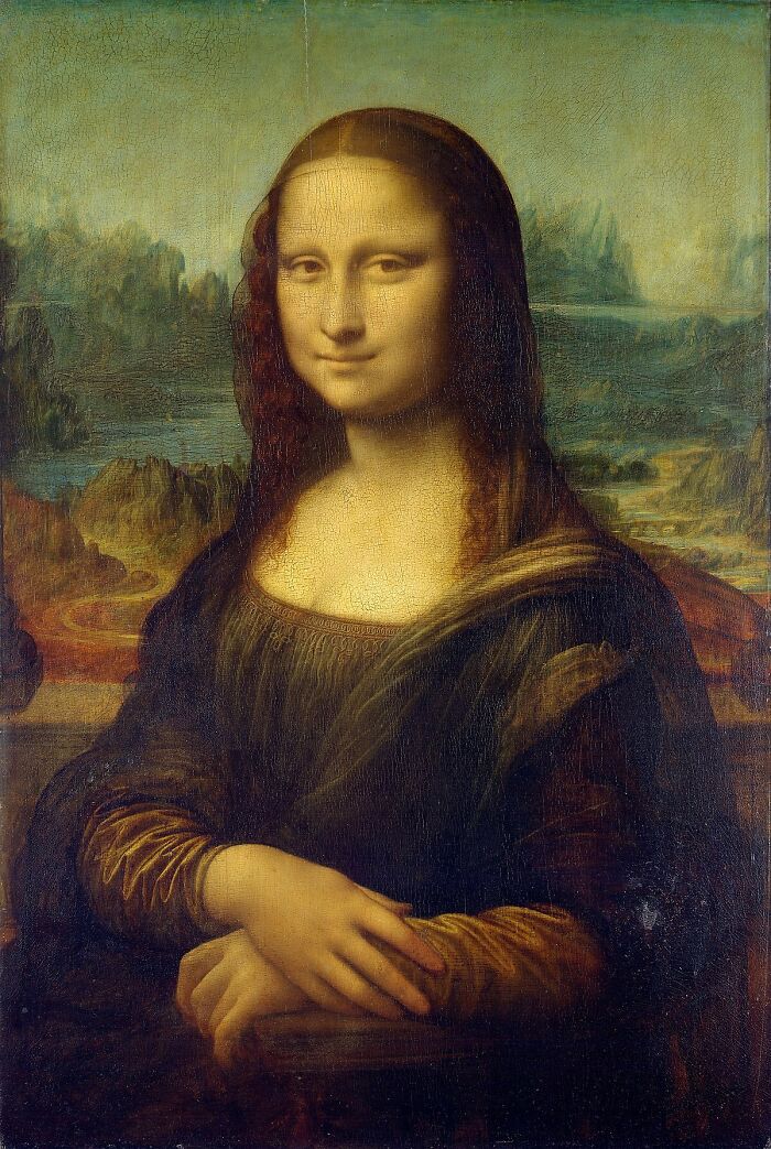 Retrato clásico de Mona Lisa representando terribles mentirosos que fueron pillados en internet con expresión misteriosa y fondo natural.