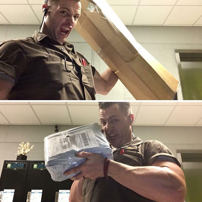 Recibo un correo electrónico cada vez que me entregan un paquete en la oficina de correos de mi apartamento. Se supone que es una foto de la etiqueta, pero luego está este tipo