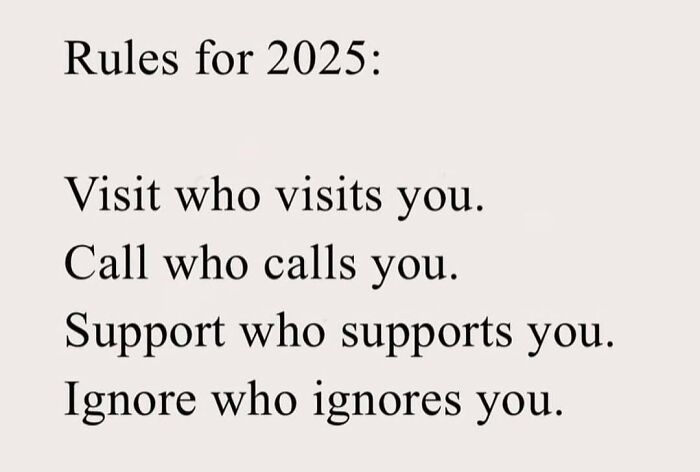 Text meme outlining simple 2025 rules about reciprocal actions, featured in the circle of idiots hilarious memes collection.