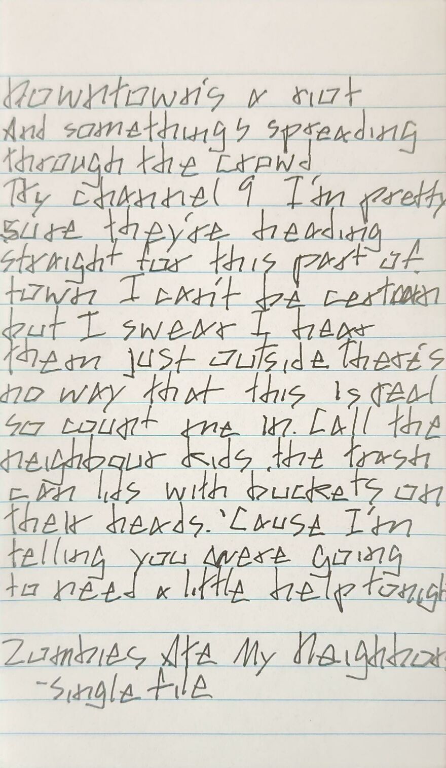 Handwritten note with neat lettering on lined paper showing an example of perfect handwriting handwriting examples.