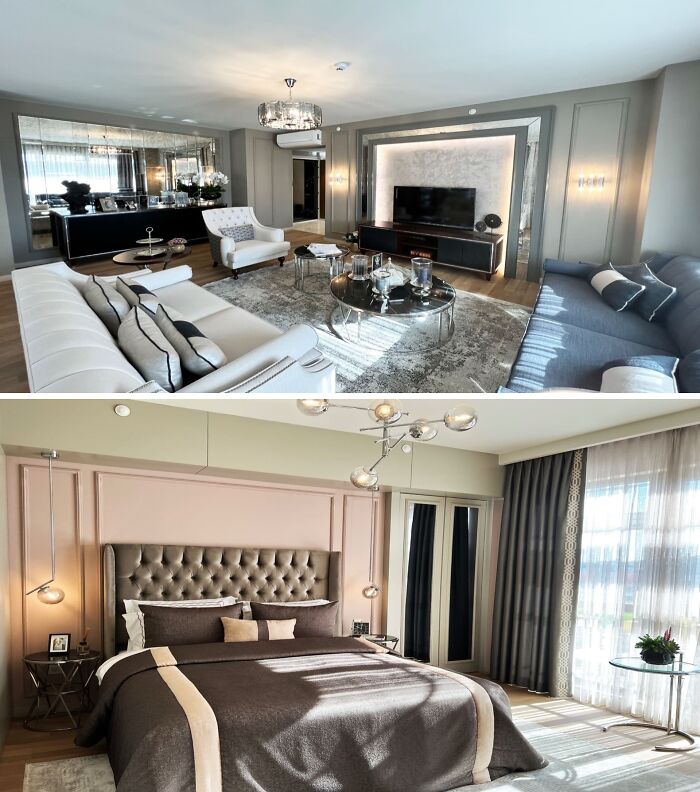 Luxurious apartments showcasing modern living rooms and bedrooms illustrating what $1 million buys worldwide.