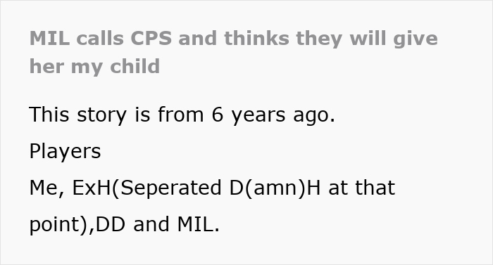 Text excerpt about MIL reporting mom to CPS after a lice outbreak, involving family members and custody concerns.