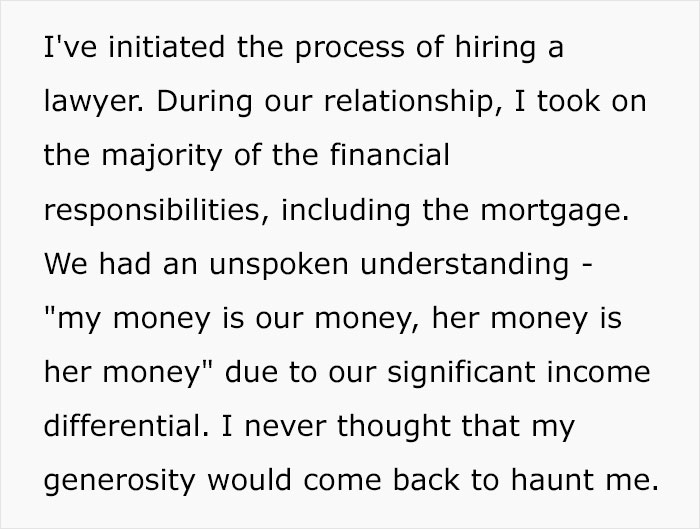 Text discussing a man hiring a PI to uncover truths about his partner, leaving him emotionally shattered.