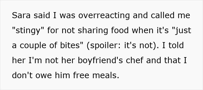 Woman Stops Letting Roommate’s BF Steal Her Food From Her, Infuriates The Roommate Woman Stops Letting Roommate’s BF Steal Her Food From Her, Infuriates The Roommate