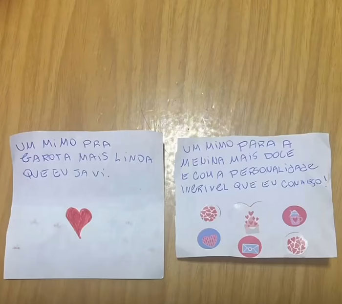 Handwritten notes on paper, part of the story about a teen losing her life after eating a cake from a secret admirer.