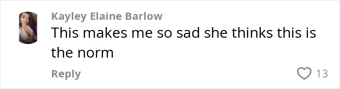 Comment on social media about toddler pretending to inject mom's weight-loss medication, expressing sadness and concern.