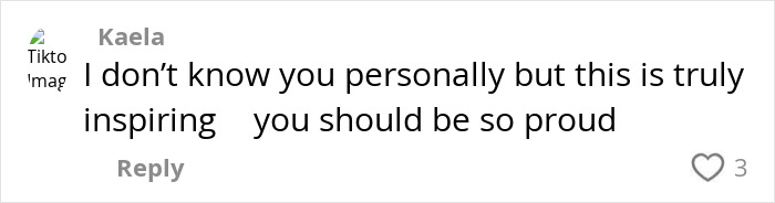 Comment on TikTok praising a woman&rsquo;s inspiring story about losing 88lbs after a humiliating experience.