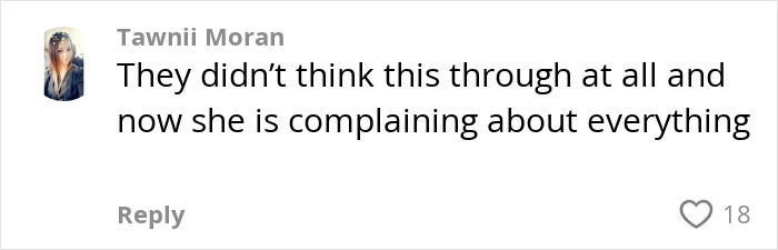 Screenshot of a social media comment discussing an Aussie influencer in the US complaining about cost of living.