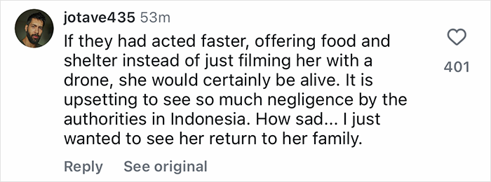 Comment criticizing negligence after tourist trapped 1600ft inside active volcano loses life days after abandoned by guide.