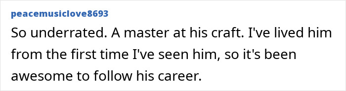 User comment praising a super underrated 90s actor, highlighting his craft and long career following Julia Roberts film. User comment praising a super underrated 90s actor, highlighting his craft and long career following Julia Roberts film.