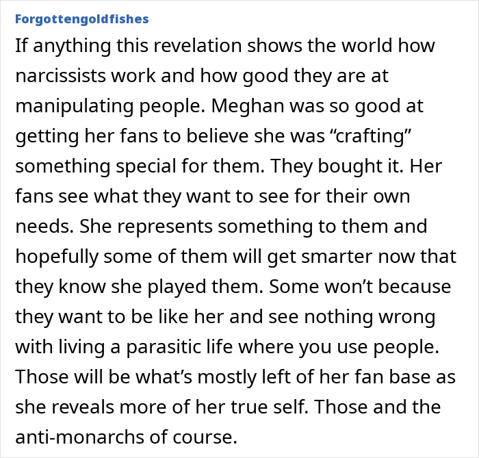 ALT text: Text discussing Meghan Markle called out after fans discover her brand's products sourced from Williams Sonoma. ALT text: Text discussing Meghan Markle called out after fans discover her brand's products sourced from Williams Sonoma.