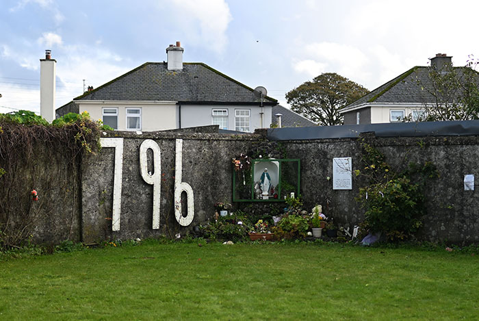 Exterior of Catholic home for unwed mothers with memorial garden linked to 796 babies' bodies expected in septic tank case. Exterior of Catholic home for unwed mothers with memorial garden linked to 796 babies' bodies expected in septic tank case.
