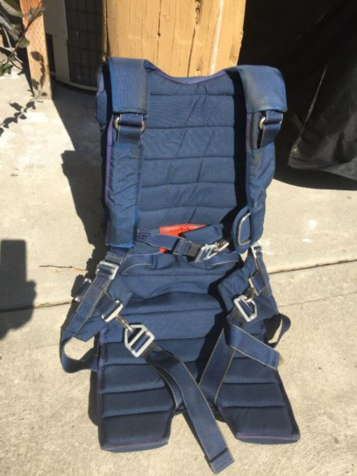 This Is The Parachute I Wear When Glider Flying. Worn Many Times But Thankfully Never Used