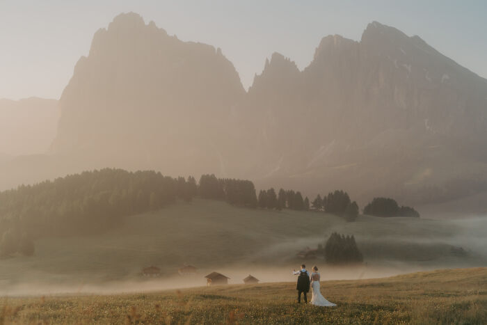 Image By Eline Tasma Of North Wind Elopements, Taken In The Dolomites, Italy