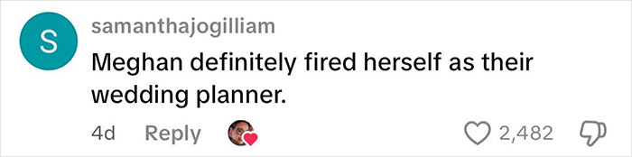 Comment on social media about last-minute wedding date change, reflecting date changed last minute wedding shaming discussions.