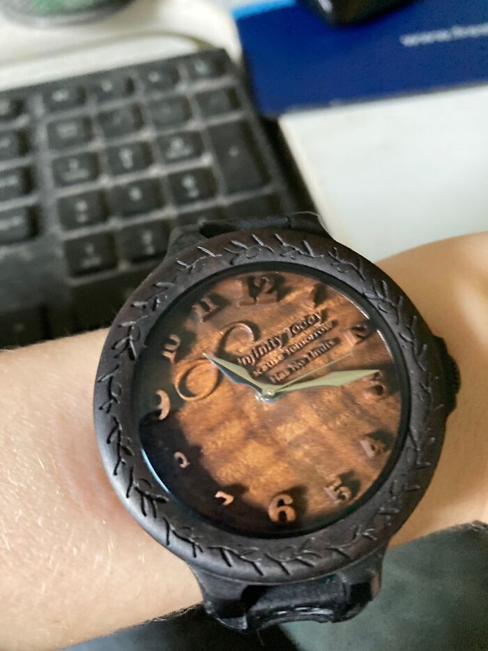 Custom Watch Almost Entirely Made Out Of Wood