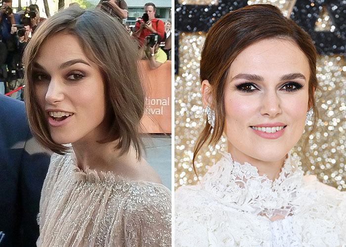 Actriz famosa mostrando confianza y aceptando sus peculiaridades únicas en eventos destacados y alfombras rojas.