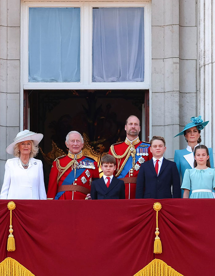 King Charles with family members on balcony during Father&rsquo;s Day event amid Prince Harry reconciliation call.