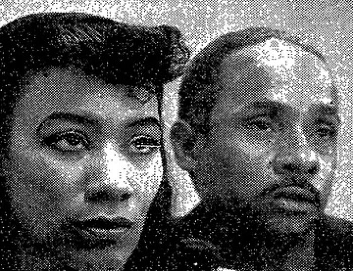 Portrait of two people of color representing world-changing inventions by people of color used every day.