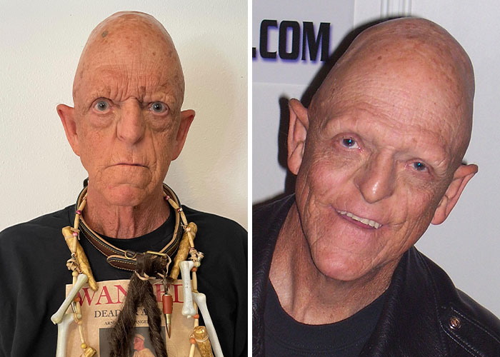 Actor con peculiaridades únicas en rostro y estilo, resaltando la aceptación de características distintivas en celebridades.