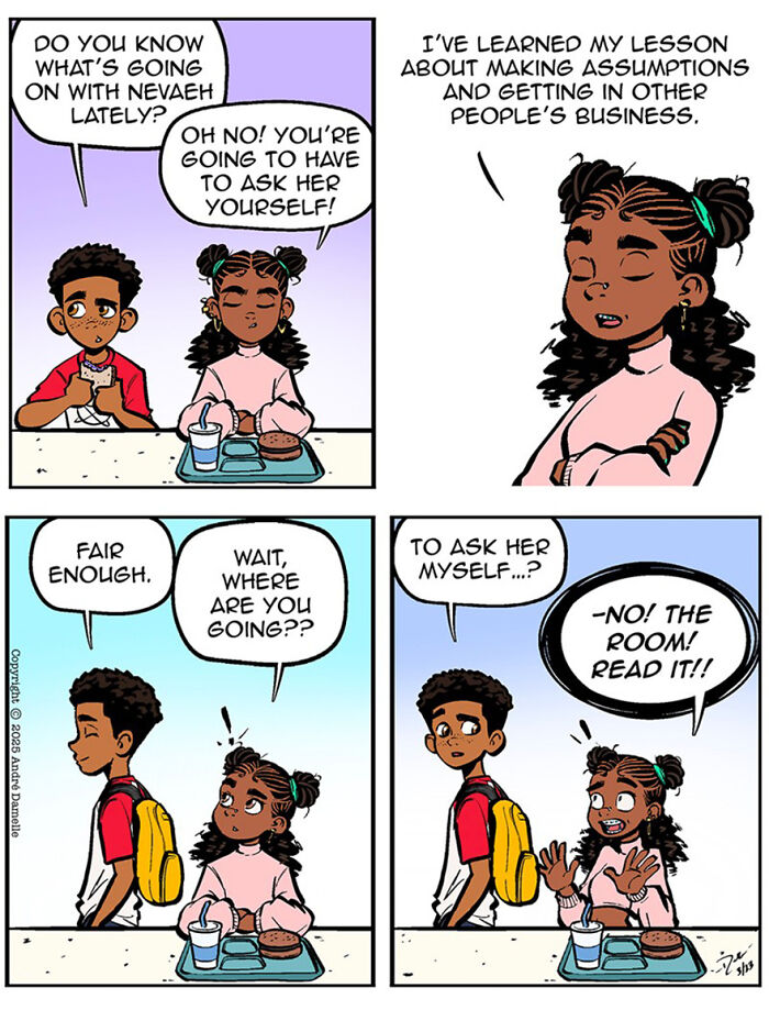 Two teens talk about friendships in a heartfelt webcomic capturing teen relationships by this artist.