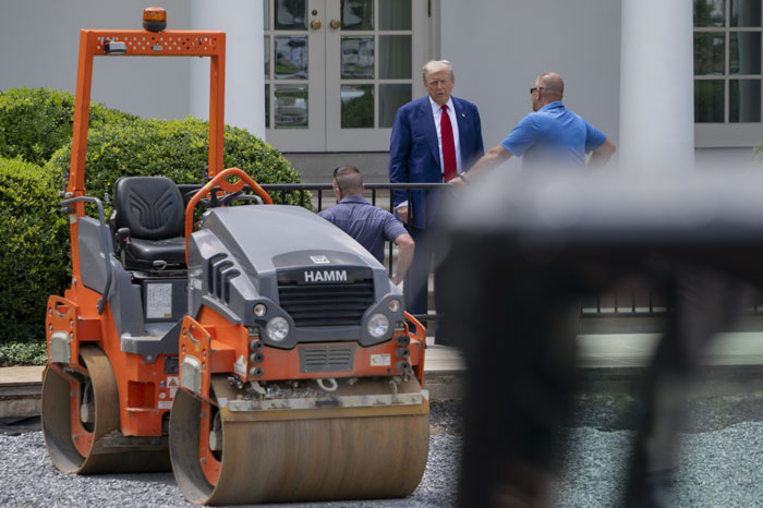 New Pics Show Rose Garden Bulldozed And Paved Over In Trump&rsquo;s White House Redesign