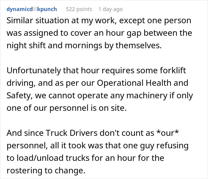 Company’s penny-pinching backfires as workers comply by stopping to go the extra mile at work shifts. Company’s penny-pinching backfires as workers comply by stopping to go the extra mile at work shifts.