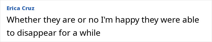Comment expressing happiness about Taylor Swift and Travis Kelce possibly disappearing briefly amid secret marriage rumors.