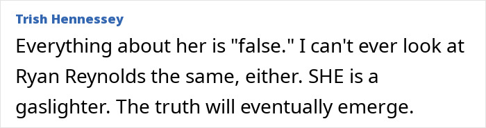 Comment criticizing Blake Lively, linked to Justin Baldoni&rsquo;s lawyer response after lawsuit dismissal.