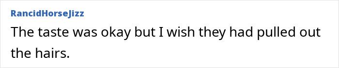 User comment about Oreo's new Selena Gomez flavored cookie expressing mixed taste opinion with humorous reference to hairs. User comment about Oreo's new Selena Gomez flavored cookie expressing mixed taste opinion with humorous reference to hairs.