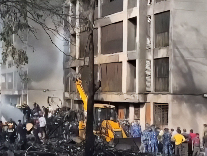 Rescue teams work amid wreckage as young medical students share gut-wrenching stories after Air India plane crashes into campus.