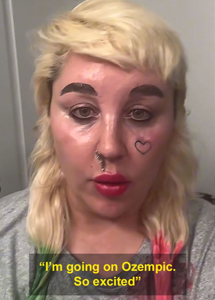 Amanda Bynes with heart face tattoo and septum ring steps out after revealing Ozempic use and mixed reactions.