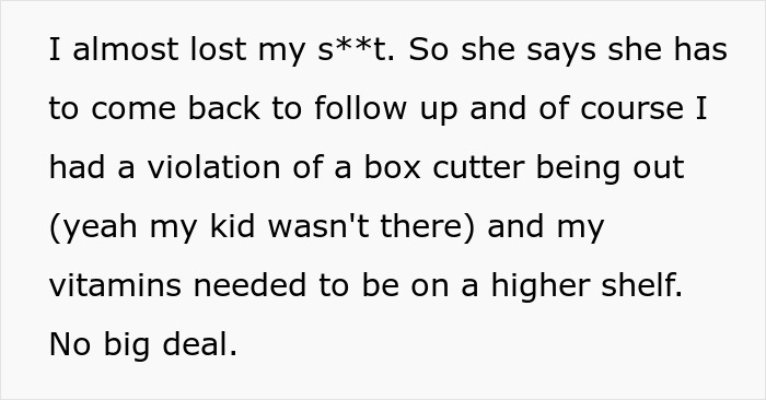 Text excerpt discussing a mother-in-law reporting to CPS after a lice outbreak and custody concerns with the grandchild.