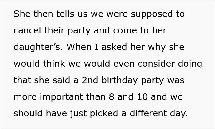 Friend wanted me to cancel my kid&rsquo;s party, insisting her daughter&rsquo;s birthday party was more important to attend.