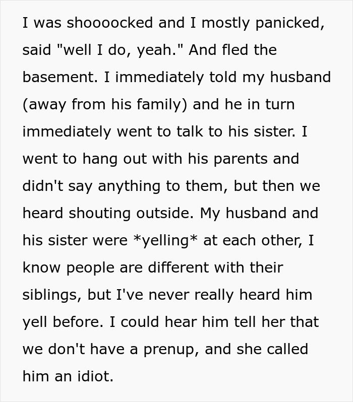 Text excerpt showing a sister-in-law confrontation about a new house and accusations of being a gold digger causing family conflict. Text excerpt showing a sister-in-law confrontation about a new house and accusations of being a gold digger causing family conflict.