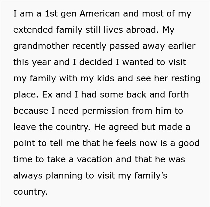 Woman doesn&rsquo;t warn deadbeat ex about passport revocation, leaving him stranded at the airport during travel dispute.