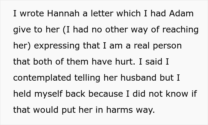 Wife Texts Hubby’s Mistress’s Husband To Expose Affair, Asks Internet If She Went Too Far Wife Texts Hubby’s Mistress’s Husband To Expose Affair, Asks Internet If She Went Too Far