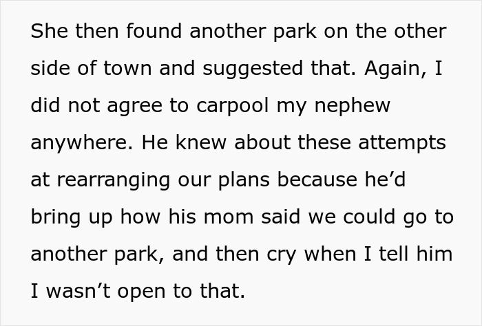 Text excerpt about babysitting chaos, showing a story of a woman helping her SIL by babysitting a kid who creates chaos. Text excerpt about babysitting chaos, showing a story of a woman helping her SIL by babysitting a kid who creates chaos.