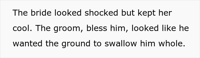 Bride and groom react with shock as groom&rsquo;s mom shows up in a wedding dress, stealing attention on the couple&rsquo;s big day.