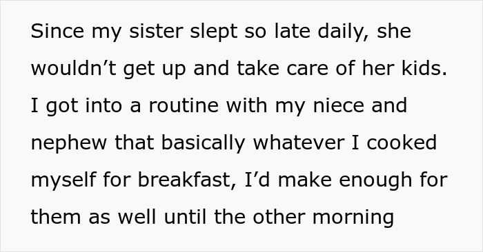 Man plays chef for sister&rsquo;s kids while she sleeps late, taking care of breakfast and daily routines with niece and nephew.