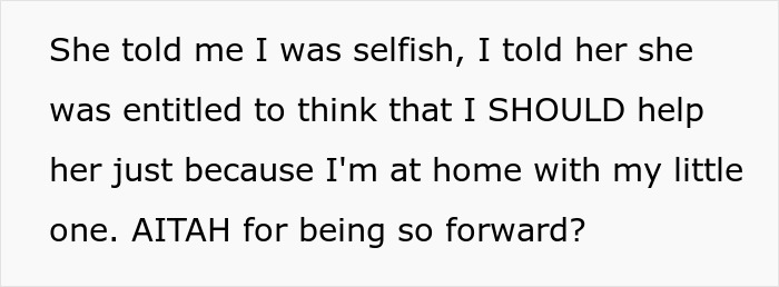 Text conversation where mom argues she shouldn&rsquo;t have to babysit neighbor&rsquo;s child just because she&rsquo;s a SAHM.