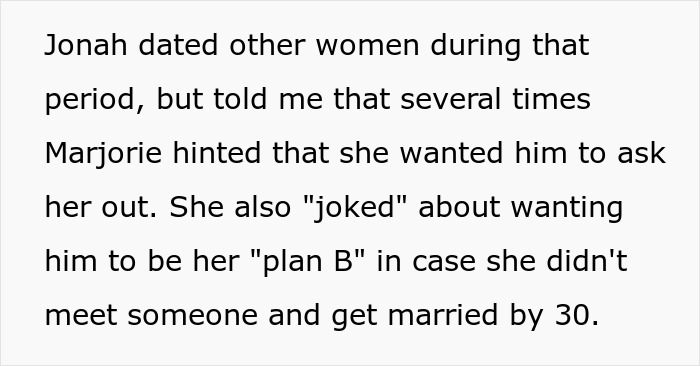 Excerpt showing a woman&rsquo;s hints and jokes about wanting the best friend of late man to ask her out.