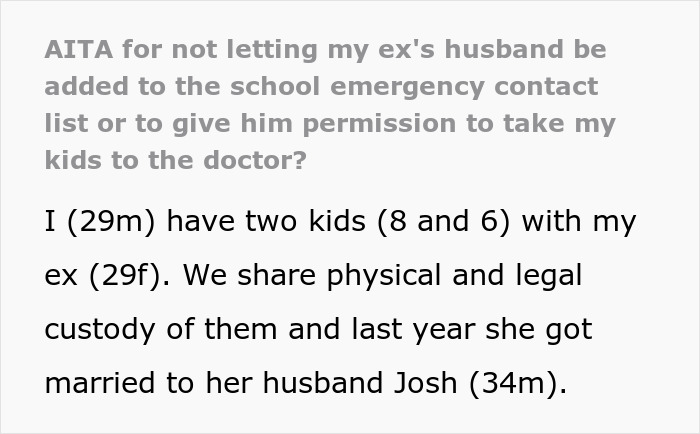 Man sharing custody of kids, feeling ex&rsquo;s new husband is trying to push him out of their active children&rsquo;s lives.