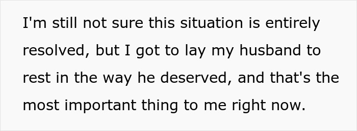 Widow shares her feelings as best friend of late man sparks drama with secret babies and memorial plans.