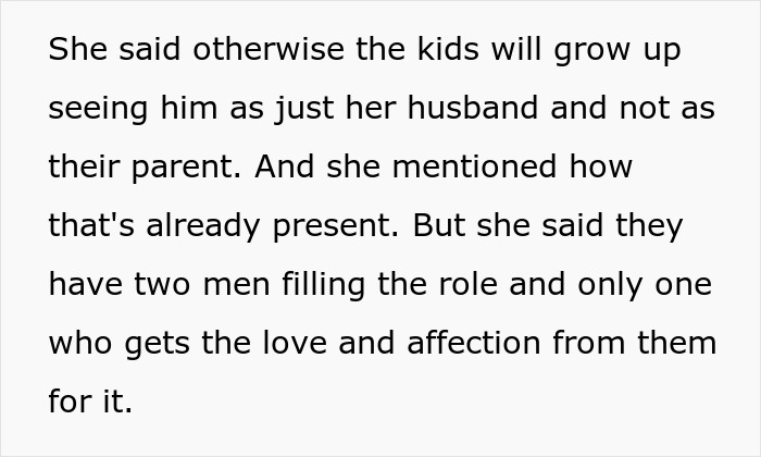 Text from a discussion about a dad active in kids&rsquo; life feeling pushed out by ex&rsquo;s new husband.