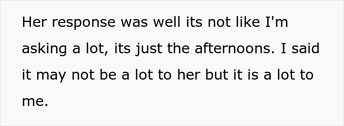 Text conversation showing a mom assuming neighbor will babysit because she&rsquo;s a SAHM and reacting upset after being declined.