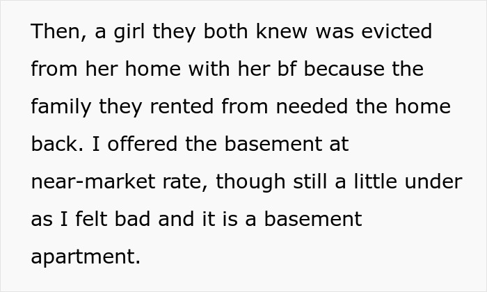 Text excerpt from a story about a woman&rsquo;s roommates and sisters reacting to her secretly owning the house.