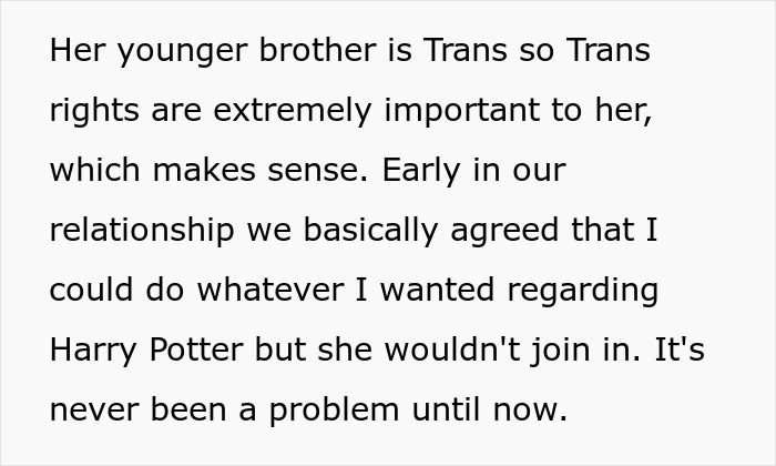Man accused of supporting transphobia visiting Harry Potter Wizarding World, highlighting issues around trans rights and fandom disagreements.