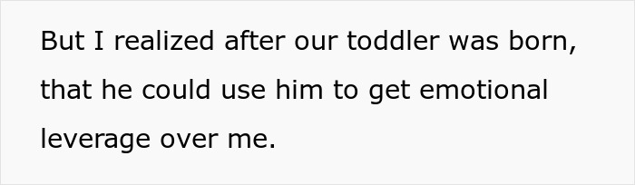 Text on screen showing emotional struggle of married couple during moving process, wife left to handle everything.