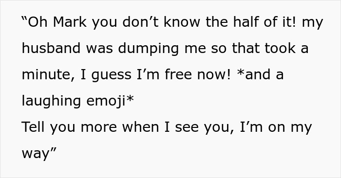 Text message showing a wife joking about divorce after her husband asks for one, highlighting relationship tension. Text message showing a wife joking about divorce after her husband asks for one, highlighting relationship tension.